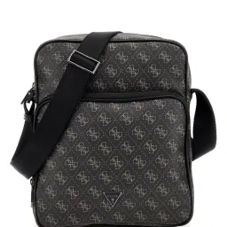 GUESS Dark Black VEZZOLA Printed Medium Cross Body Bag image 1