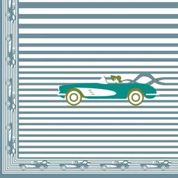 BED-SHEET.COM Blue & White Striped Printed 250 TC Cotton King Bedsheet Set 2.99 m x 2.99 m image 3