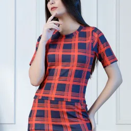 NEUDIS Red & Navy Checks Top image 1