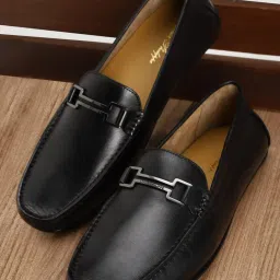 Louis Philippe Men's Black Formal Loafers image 1