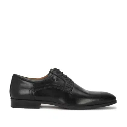 Louis Philippe Men's Black Derby Shoes image 1
