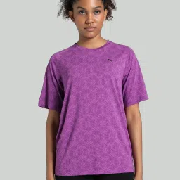 Puma Purple Relaxed Fit Printed Top image 1