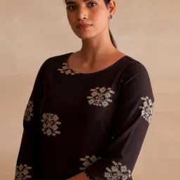 Folksong By W Brown Cotton Printed Straight Kurta image 5