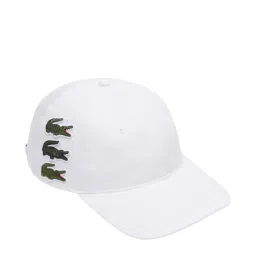 Lacoste Iconics White Cotton Baseball Cap image 1