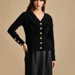 Kazo Black Solid Cardigan-picture-42