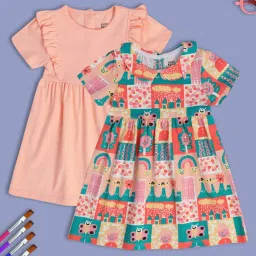 MINIKLUB Multi New Born And Baby Girls Short Sleeve Dress image 1