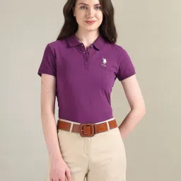 U.S. Polo Assn. Purple Logo Polo T-Shirt image 1
