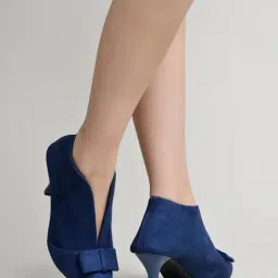 Shoetopia Women's Blue Stiletto Pumps-image-8