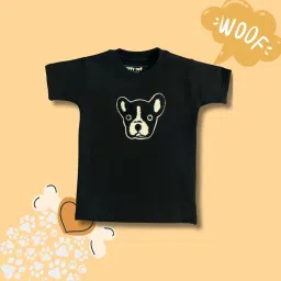 Tippy Top Kids Black Self Design T-Shirt image 1