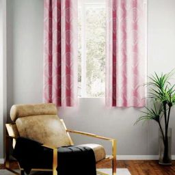 Bianca TREMEZZO Pink Faux Silk 5 Ft. Window Curtain - Set of 2-picture-4