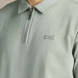 Louis Philippe Grey Cotton Regular Fit Sweatshirt image 4