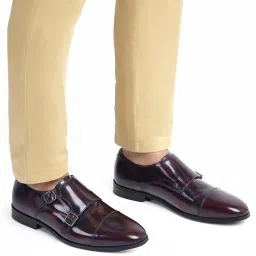 Hats Off Accessories Men's Burgundy Monk Shoes image 1