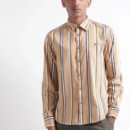 Iconic Men Striped Regular Fit Cotton Shirt image 1