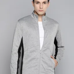 ALCIS Grey Slim Fit Self Pattern Sports Jacket image 1