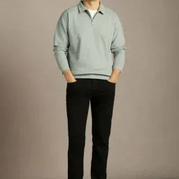 Louis Philippe Grey Cotton Regular Fit Sweatshirt image 5