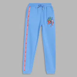 Blue Giraffe Kids Blue Printed Trackpants-image-50