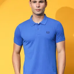 Cloak & Decker by Monte Carlo Royal Blue Regular Fit Polo T-Shirt image 1