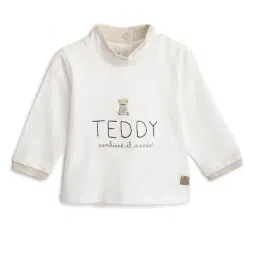 Chicco Boys White Cotton Regular Fit Embroidered T-Shirt-image-12