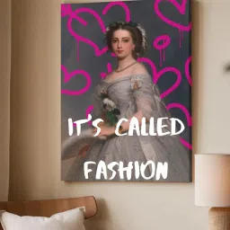 Art Street Multicolour Feminist Altered Stretch Canvas Painting image 1