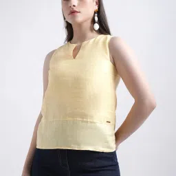 Iconic Yellow Linen Top image 1