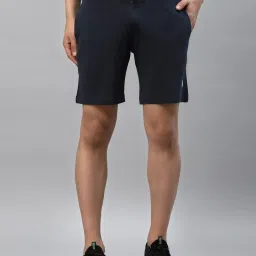 Red Tape Navy Cotton Regular Fit Sports Shorts image 1