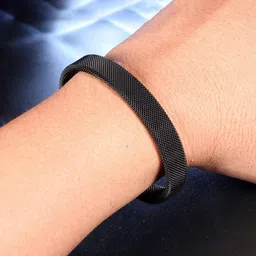 Jewels Galaxy Men Stainless Steel Gold-Plated Cuff Bracelet image 4