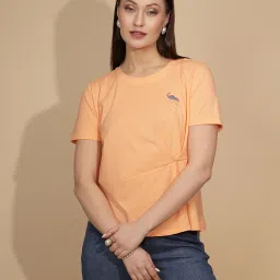 Global Republic Peach Embellished Top image 1