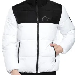 Calvin Klein Bright White Regular Fit Colour Block Puffer Jacket image 1