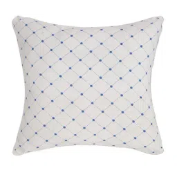 HOSTA HOMES White & Blue Cotton Cushion Fillers (Filled with Microfibre) - Set of 5 image 2