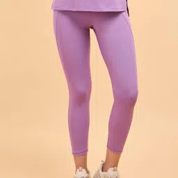 Enamor Chinese Purple Mid Rise Sports Tights image 1
