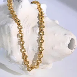 Accessorize London Real Gold-Plated Z Sun Chunky Chain Necklace image 1