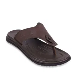 J. Fontini by Mochi Men's Brown Thong Sandals image 1