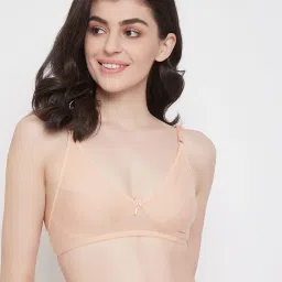 Clovia Pink Non Wired Non Padded Full Coverage Bra image 1