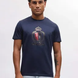 Iconic Men Typography Regular Fit Cotton T-shirt image 1