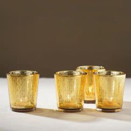 Pure Home and Living Gold Glass Printed Votives-picture-46
