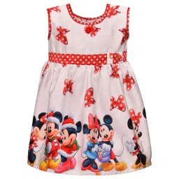 Wish Karo Kids Red Graphic Frock image 1