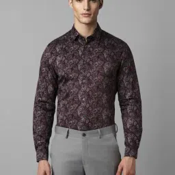 Louis Philippe Sport Maroon Cotton Regular Fit Printed Shirt-picture-38