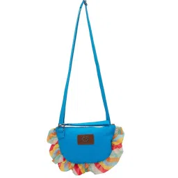 Caprese Oakley Turquoise Canvas Solid Sling Handbag image 1