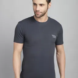 Vimal Jonney Grey Regular Fit Crew T-Shirt image 1