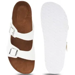 Mozafia Women's White Slides image 4