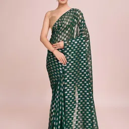 THE52 Embellished Sequinned Georgette Saree-picture-27