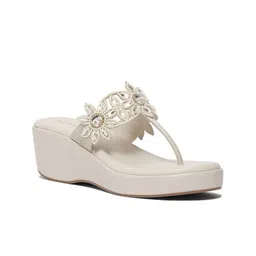 ERIDANI Embellished Ethnic Wedge Sandals image 3