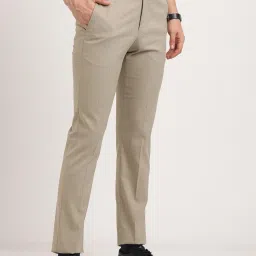 Turtle Dark Beige Slim Fit Trousers image 1