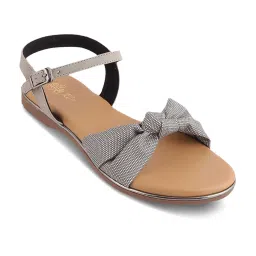Tresmode Women's Grey Ankle Strap Sandals image 1