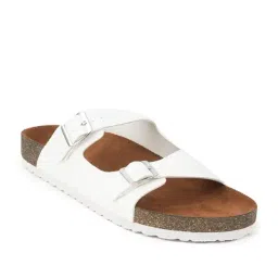 Mozafia Women's White Slides image 2