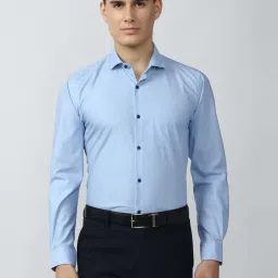Peter England Blue Slim Fit Shirts image 1