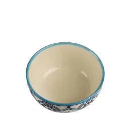 VarEesha The Royal Crown Blue Ceramic Veg Bowls (150 ml) - Set of 4 image 4