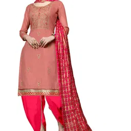 Maroosh Floral Embroidered Zari Unstitched Dress Material-picture-25