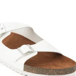 Mozafia Women's White Slides image 5