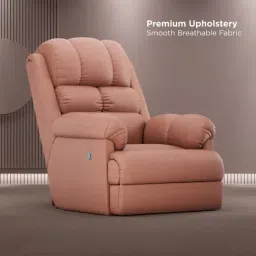 The Sleep Company Brown Luxe Patented SmartGRID Technology Motorised Single Recliner Sofa image 5